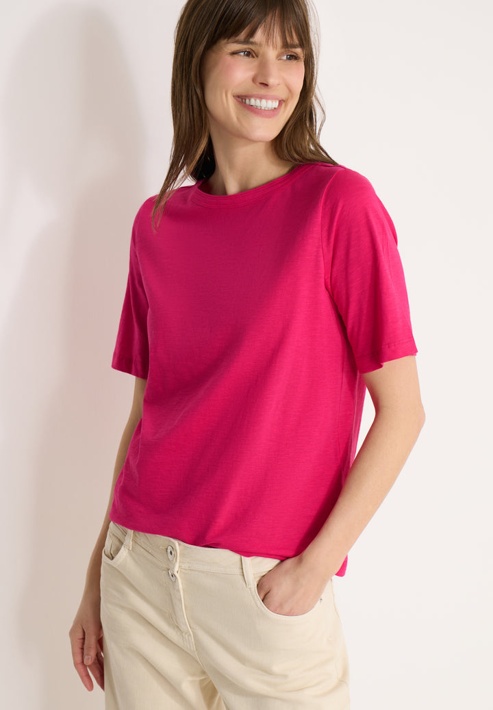 NOS Solid Slubyarn Shirt, beetroot pink 17492 Bild 7
