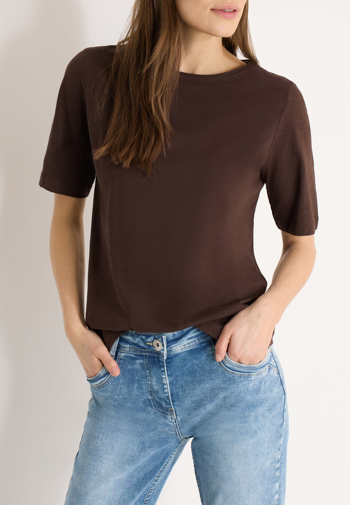 NOS Solid Slubyarn Shirt, macchiato brown 17493 Bild 3