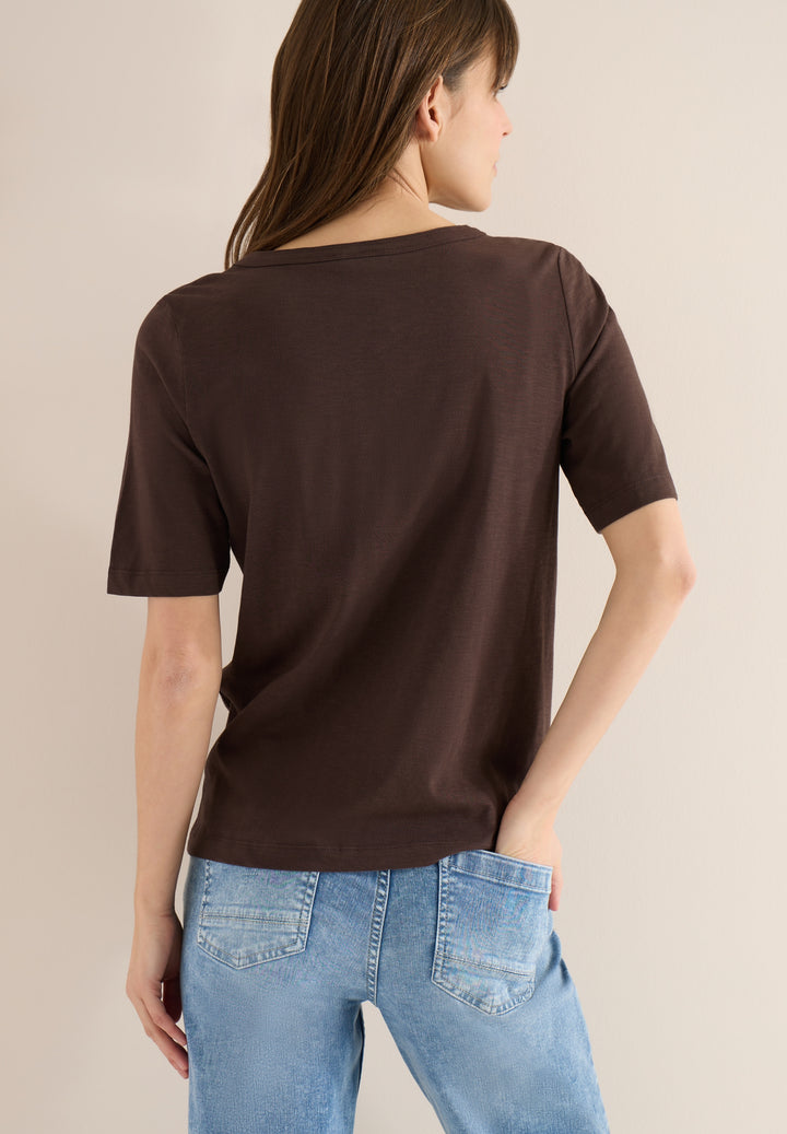 NOS Solid Slubyarn Shirt, macchiato brown 17493 Bild 4