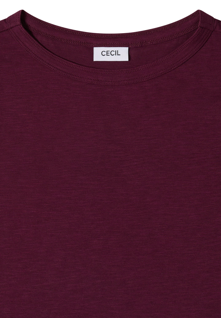 NOS Solid Slubyarn Shirt, sweet grape red 17590 Bild 2