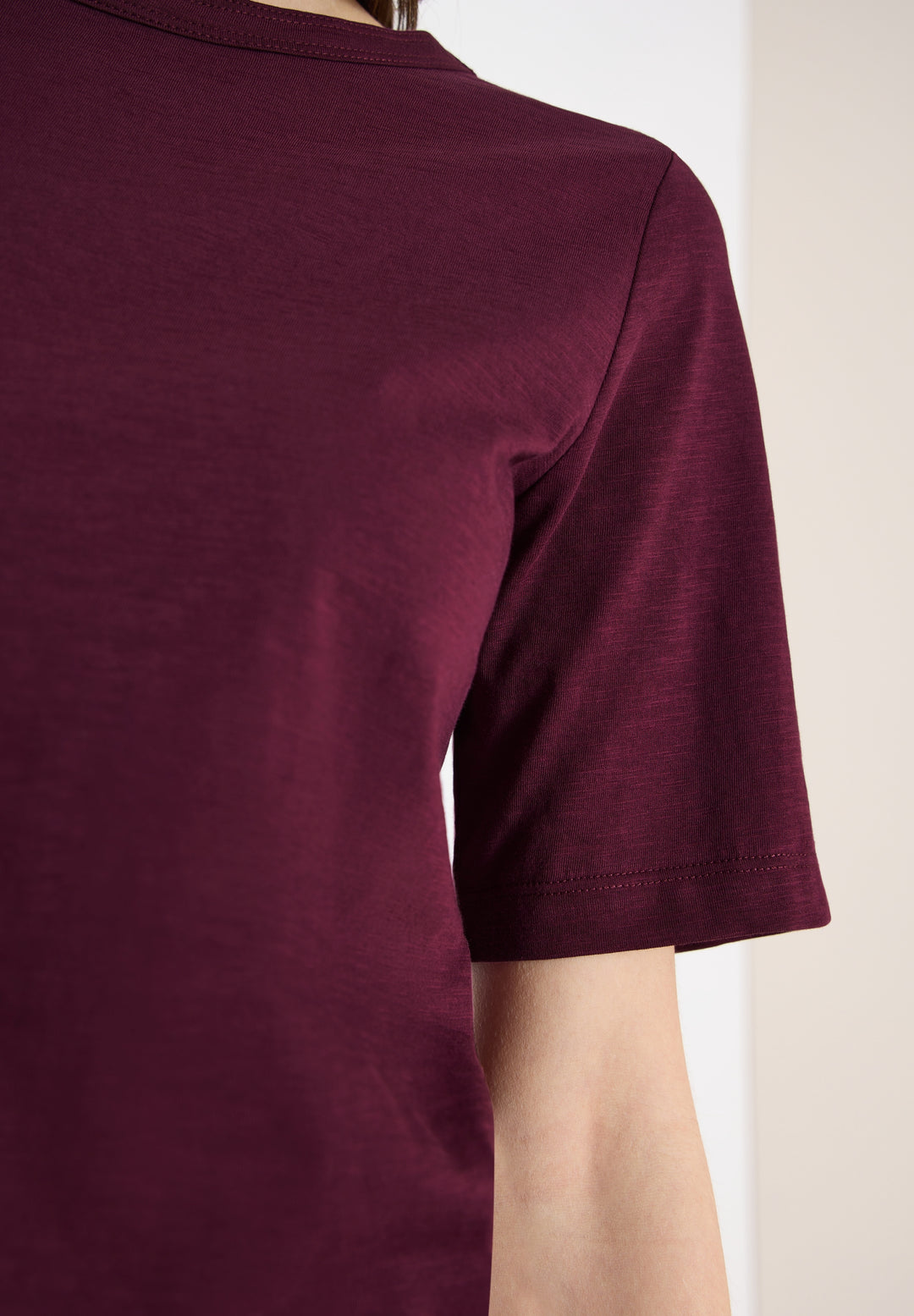 NOS Solid Slubyarn Shirt, sweet grape red 17590 Bild 7
