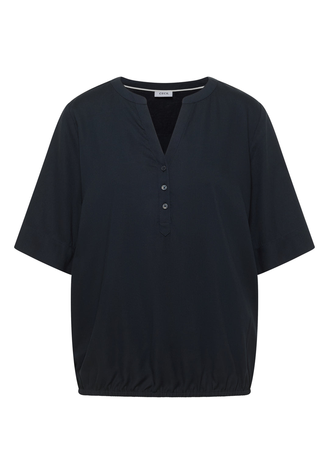 NOS Solid Splitneck Blouse, universal blue 15512 Bild 1