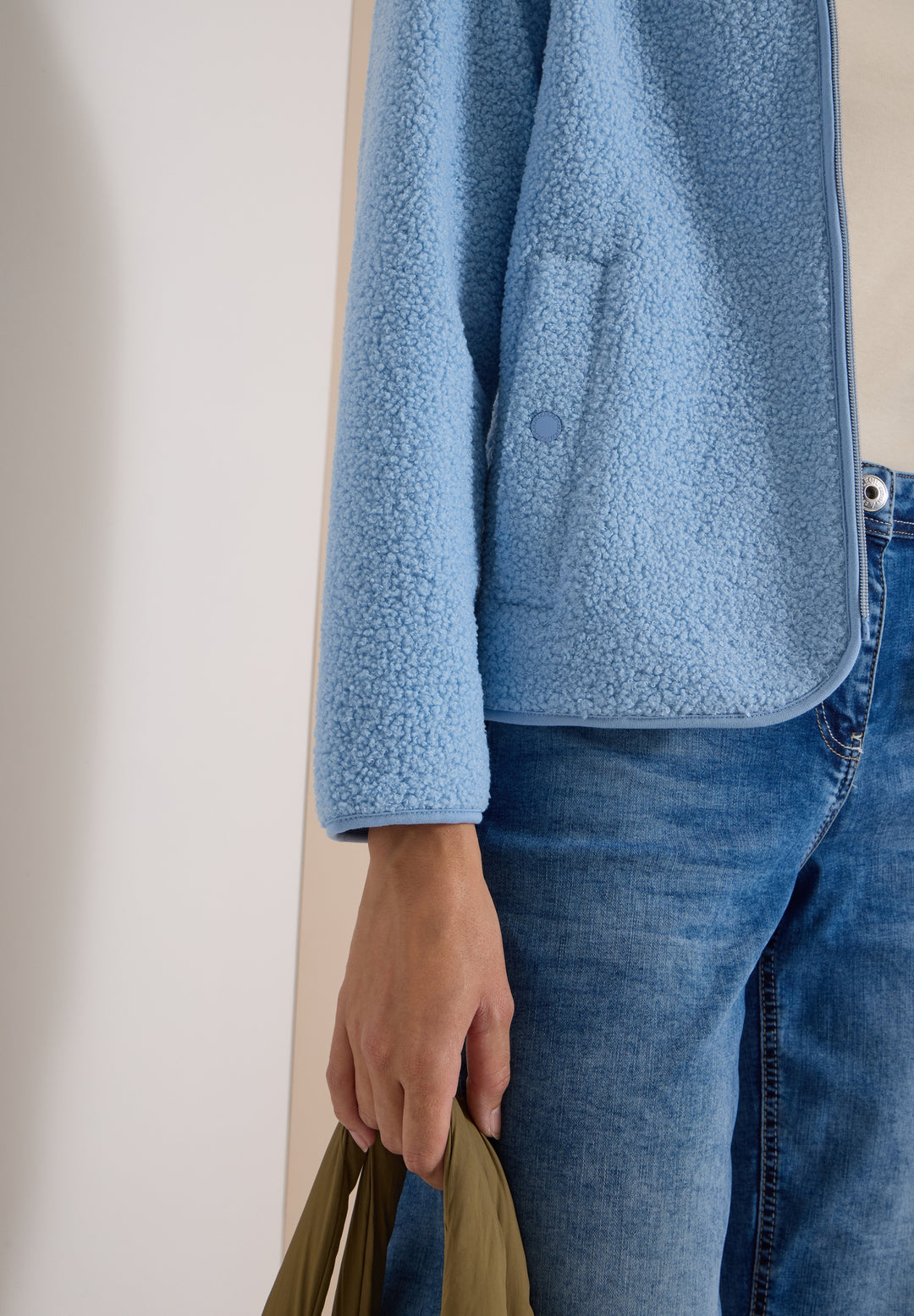 NOS Solid Teddy T-Shirt Jacket, easy blue 17901 Bild 7