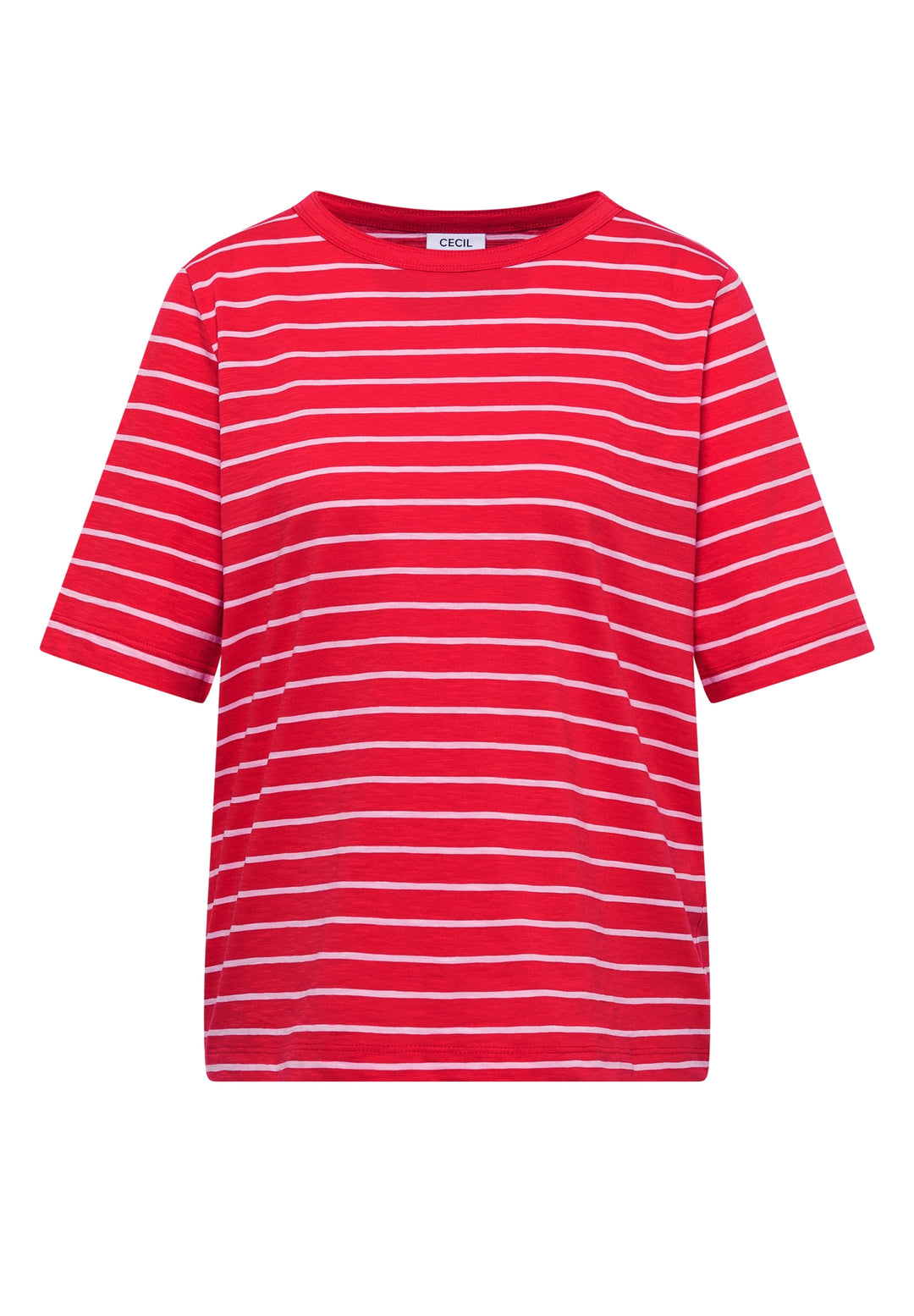 NOS Striped Slubyarn Shirt, glazed apple red 26759 Bild 1