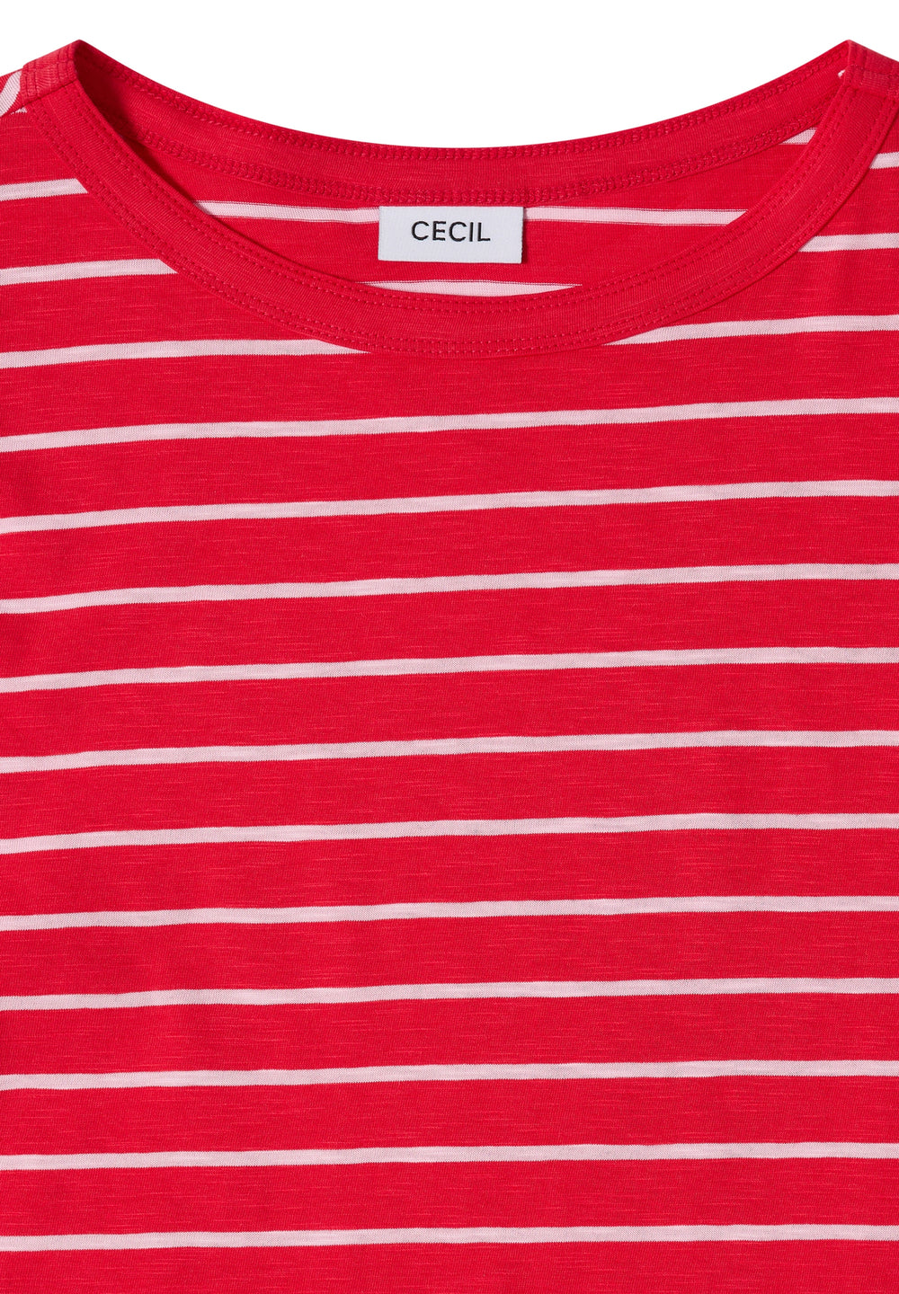 NOS Striped Slubyarn Shirt, glazed apple red 26759 Bild 2