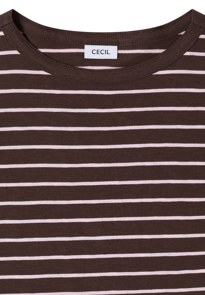 NOS Striped Slubyarn Shirt, macchiato brown 27493 Bild 2