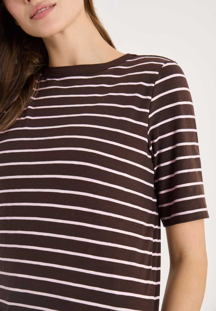 NOS Striped Slubyarn Shirt, macchiato brown 27493 Bild 6