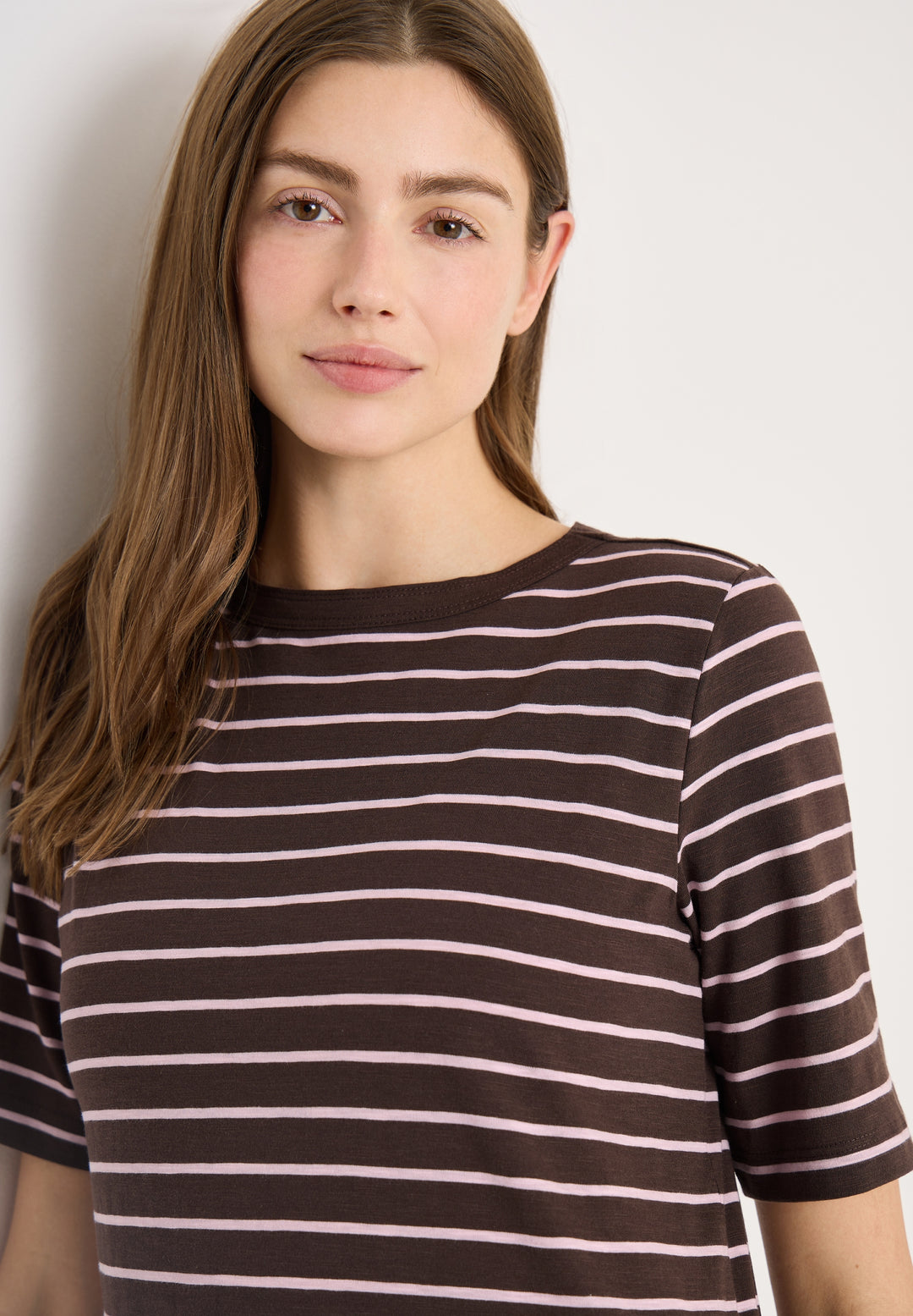 NOS Striped Slubyarn Shirt, macchiato brown 27493 Bild 6