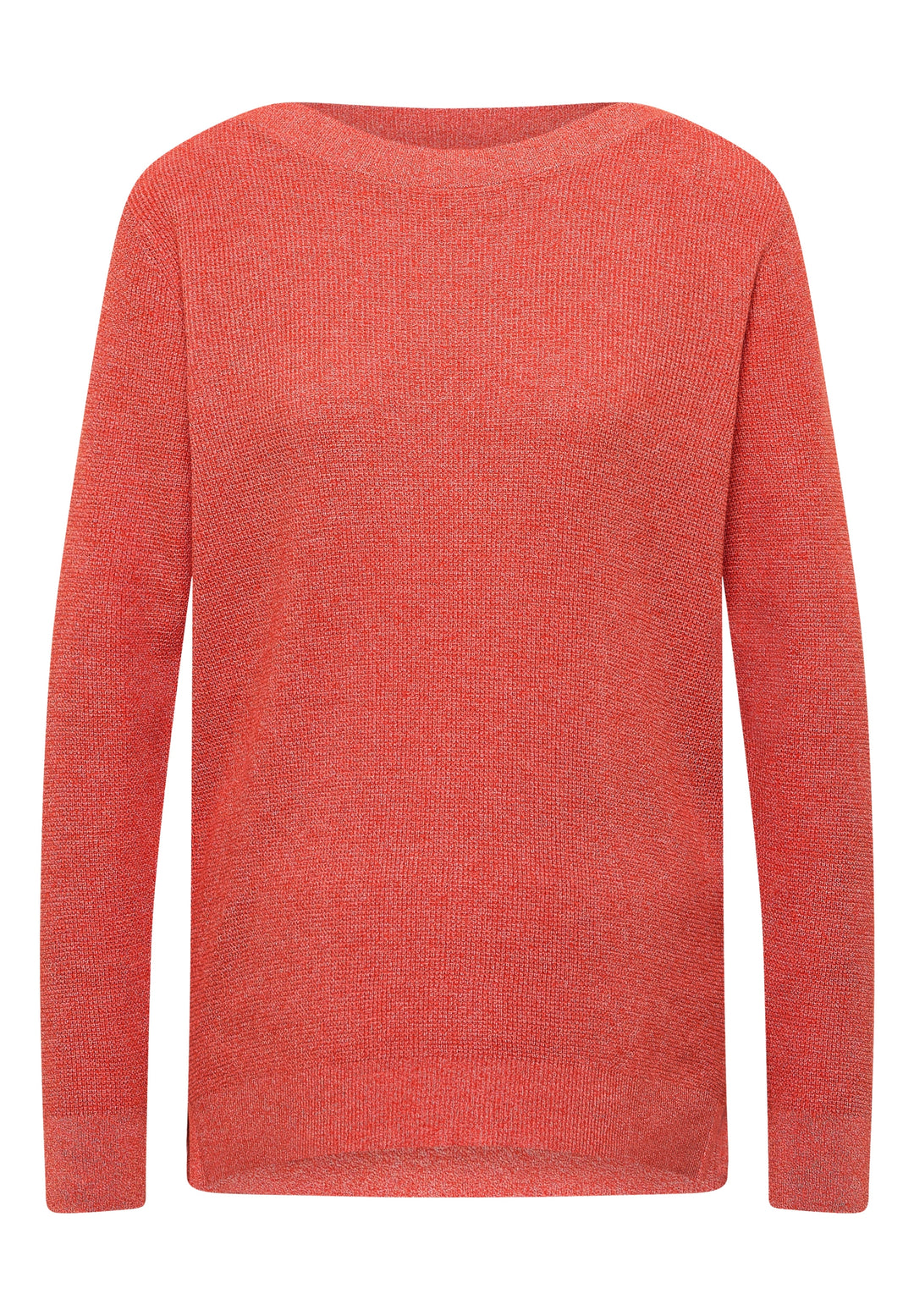 NOS_Structured Boat Neck, cherry tomato orange melange 17568 Bild 1