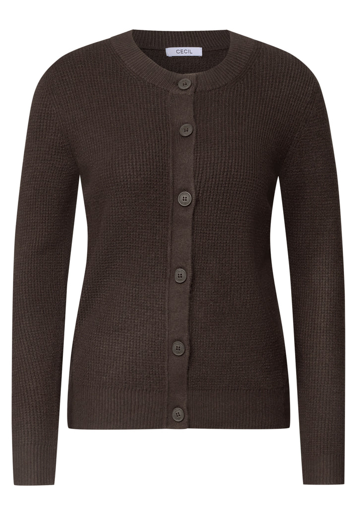 NOS Structured cosy Cardigan, truffle brown 17747 Bild 1