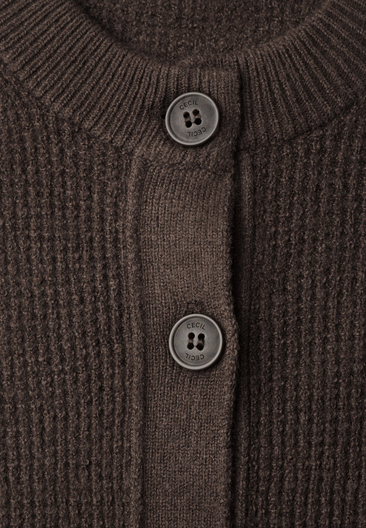 NOS Structured cosy Cardigan, truffle brown 17747 Bild 2