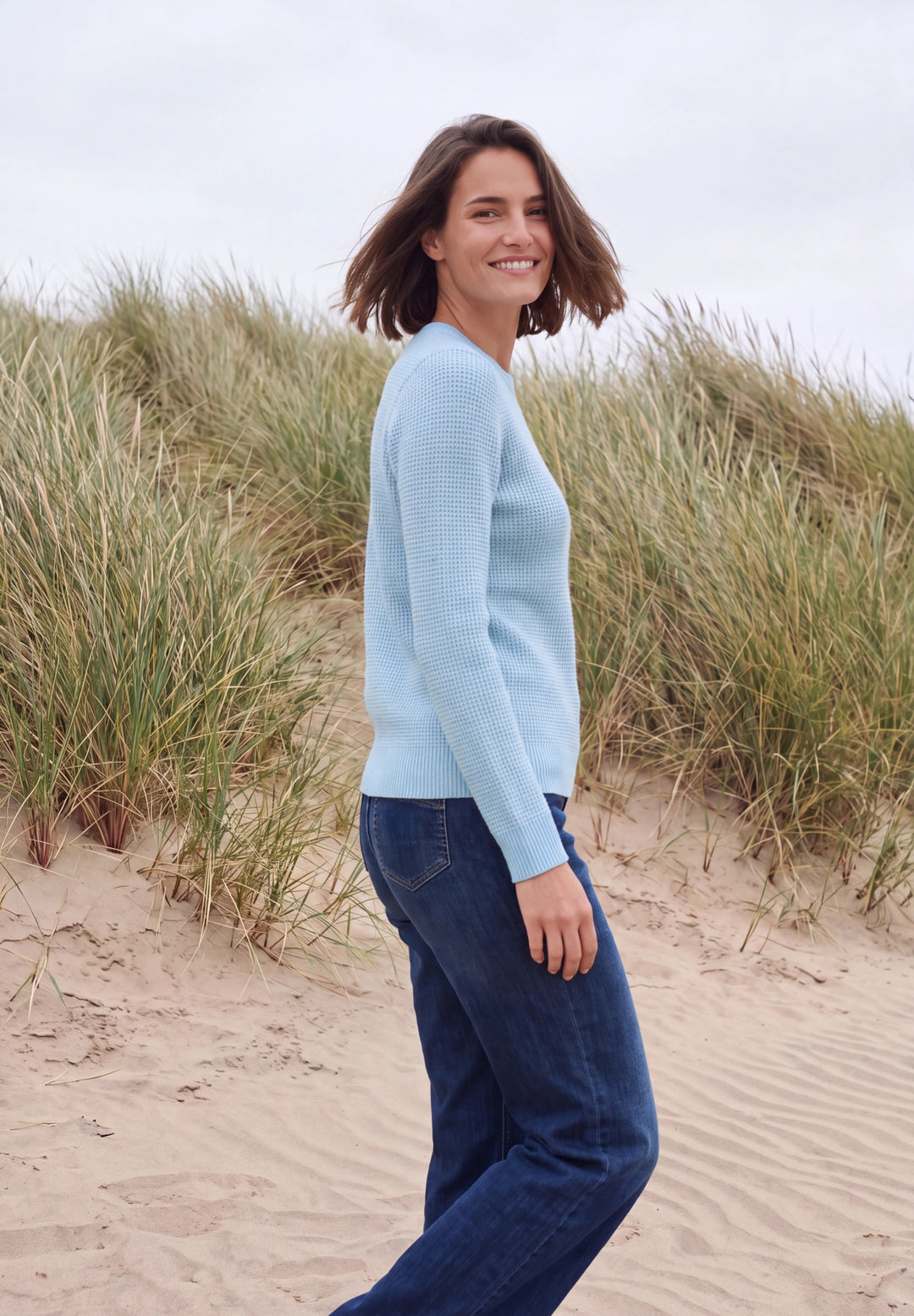 NOS Structured cosy sweater, cosmopolitan blue melange 17992 Bild 4