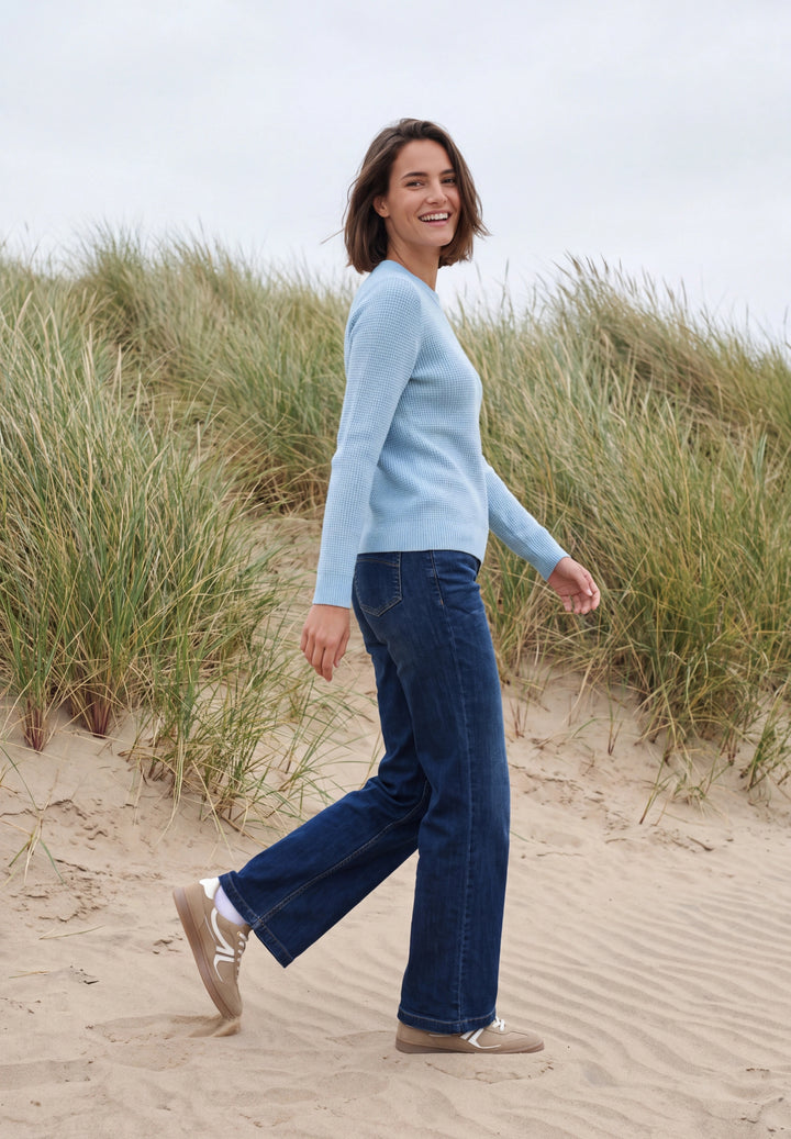 NOS Structured cosy sweater, cosmopolitan blue melange 17992 Bild 5