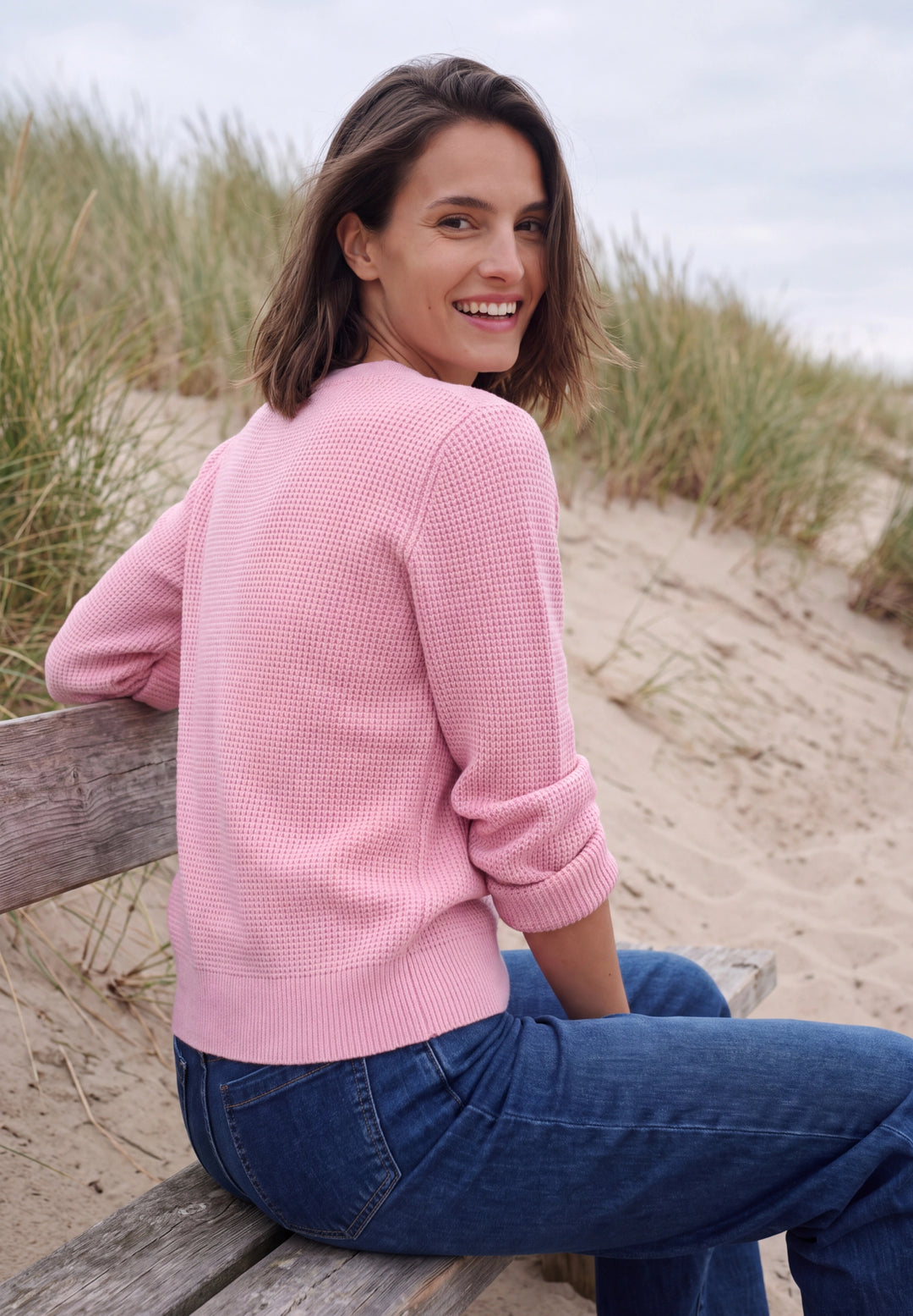 NOS Structured cosy sweater, mellow rose melange 17983 Bild 4