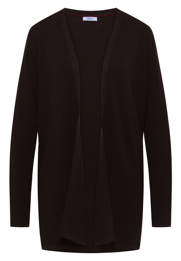 NOS_Structured Open Cardigan, truffle brown 17747 Bild 1