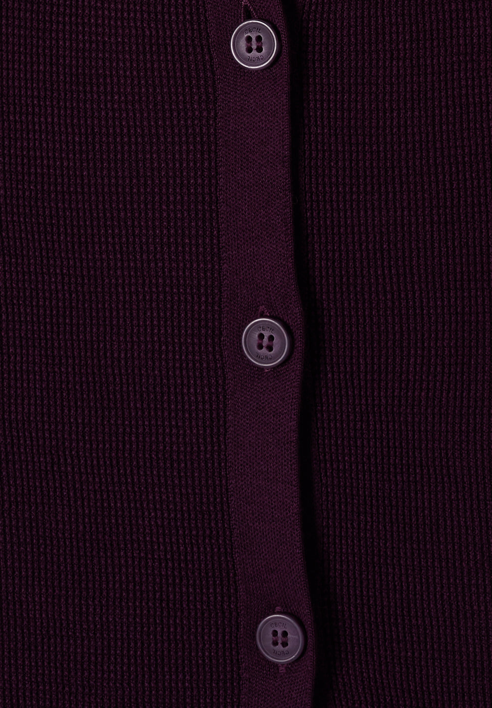 NOS_Structured V-Neck Cardigan, eggplant red 16855 Bild 2