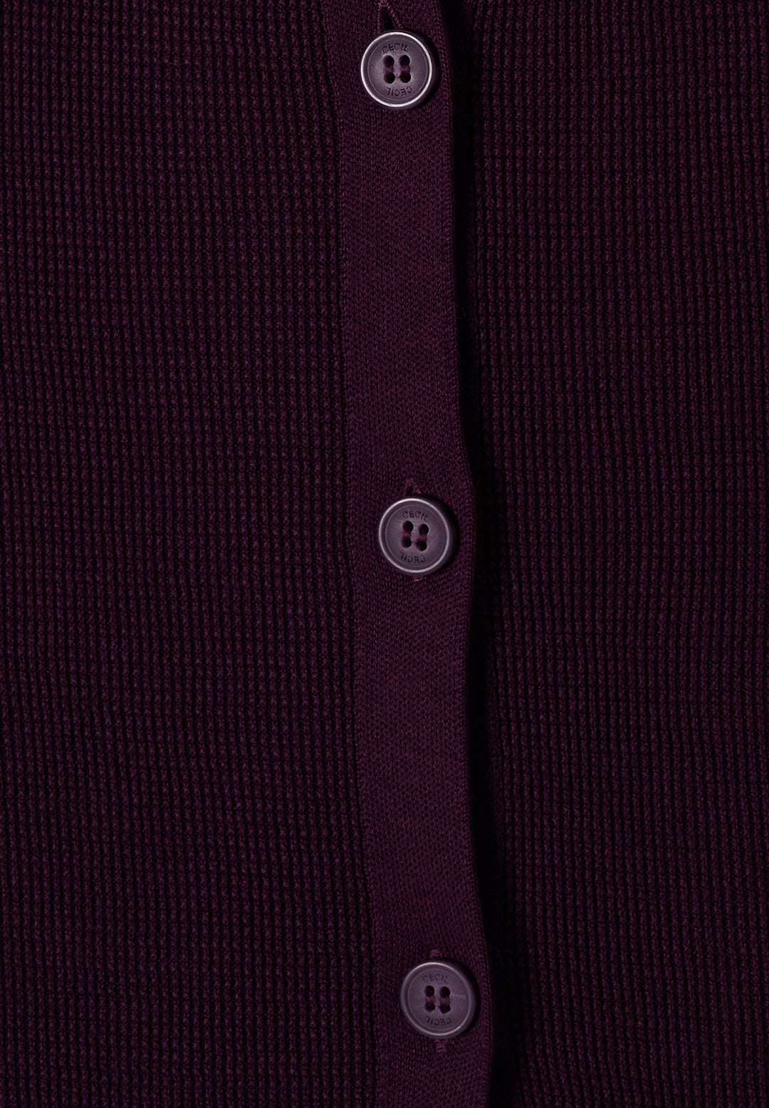 NOS_Structured V-Neck Cardigan, eggplant red 16855 Bild 2
