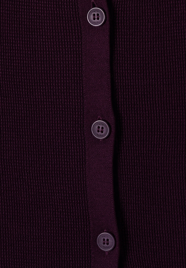 NOS_Structured V-Neck Cardigan, eggplant red 16855 Bild 2