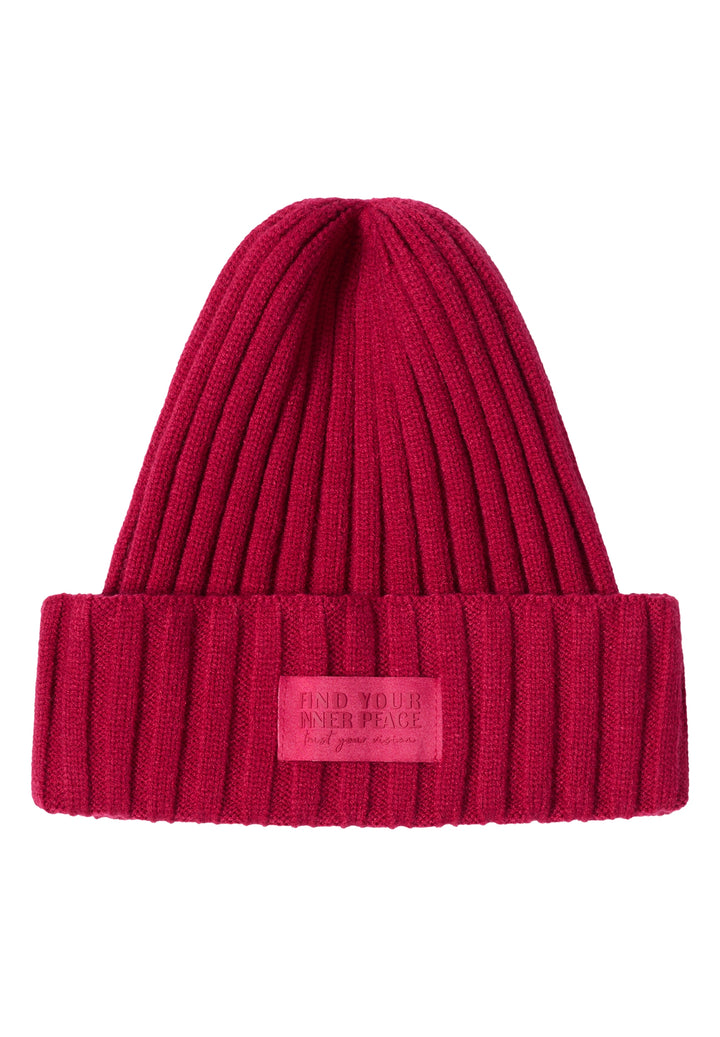 O_ TOS Solid Knit Cap, beaujolais red 16710 Bild 1