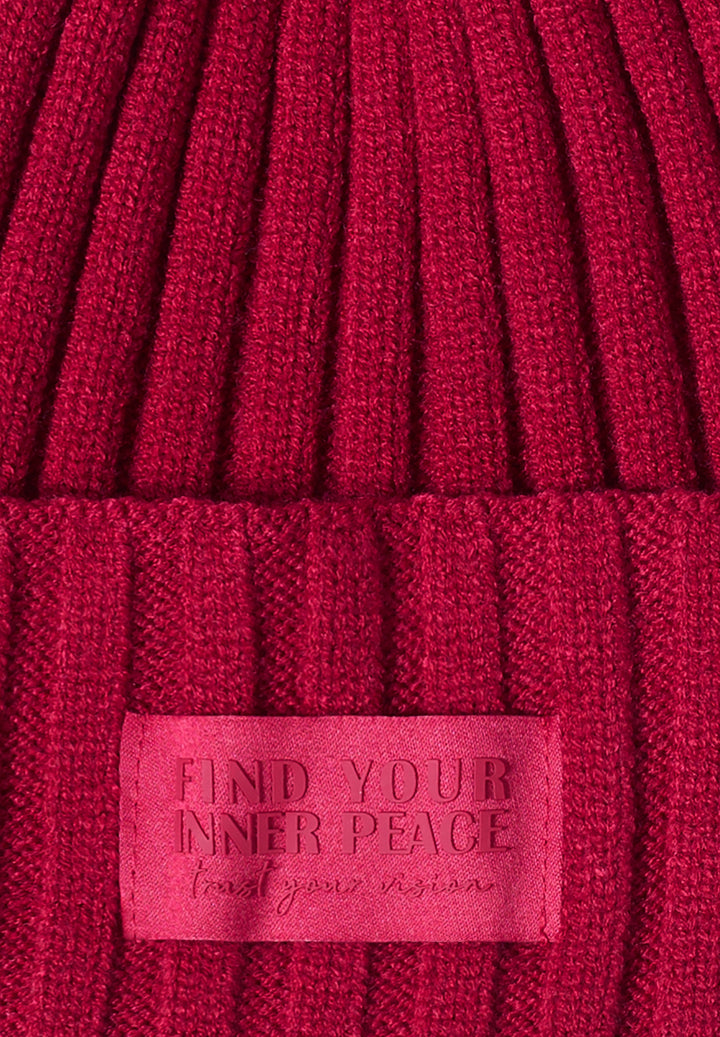 O_ TOS Solid Knit Cap, beaujolais red 16710 Bild 2