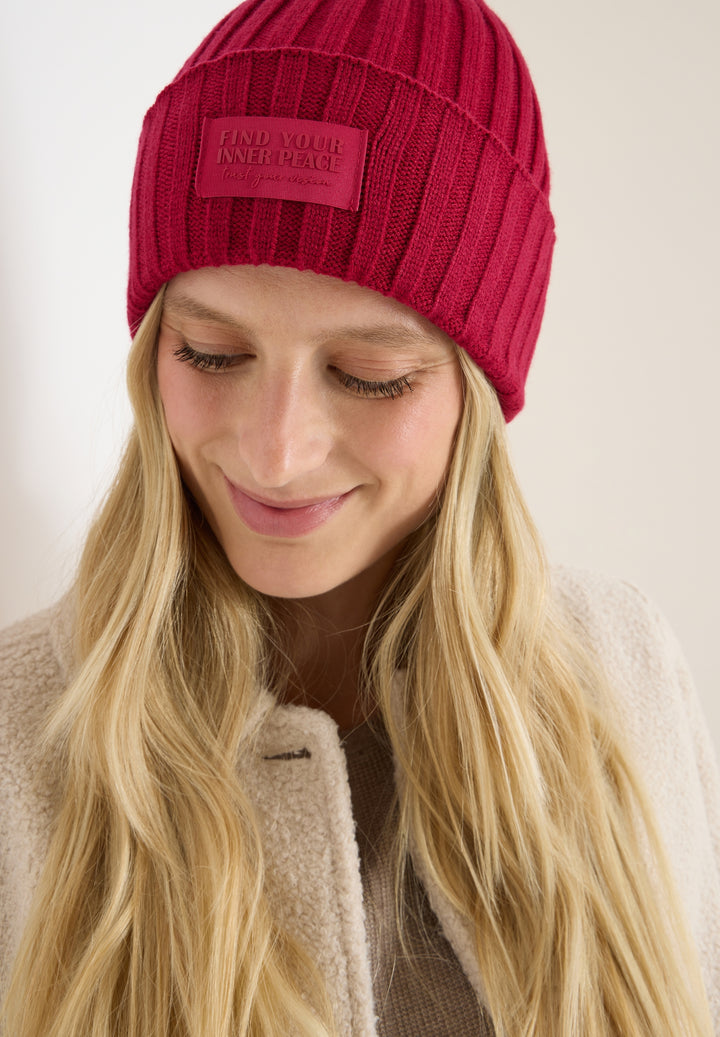 O_ TOS Solid Knit Cap, beaujolais red 16710 Bild 6