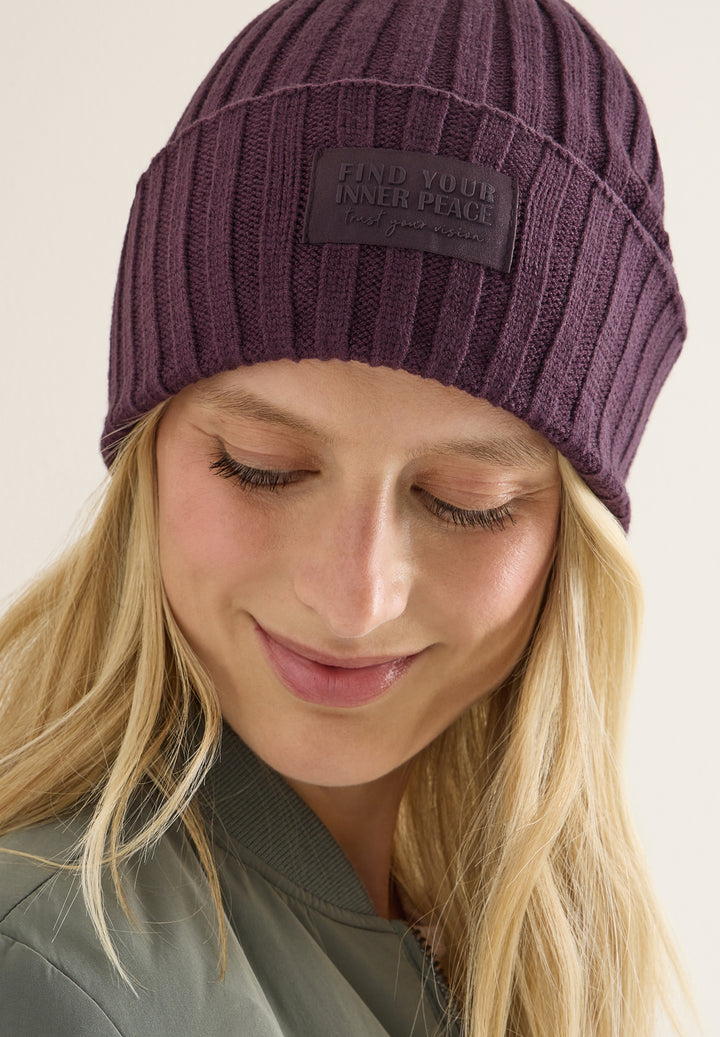 O_ TOS Solid Knit Cap, dark plum 16544 Bild 8