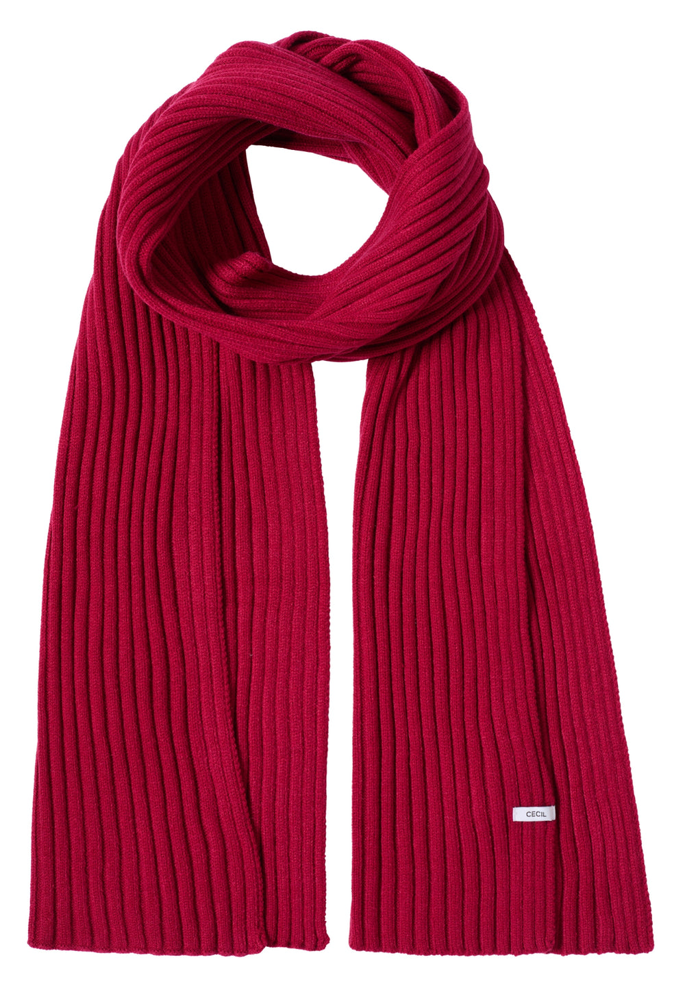 O_ TOS Solid Knit Scarf, beaujolais red 16710 Bild 2