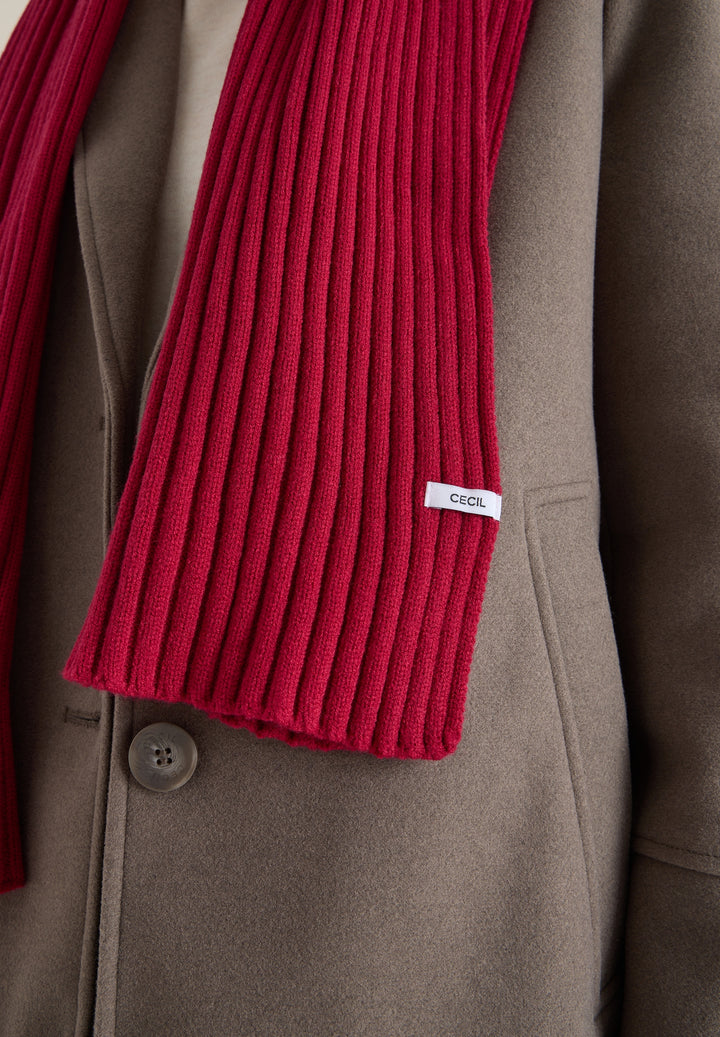 O_ TOS Solid Knit Scarf, beaujolais red 16710 Bild 6