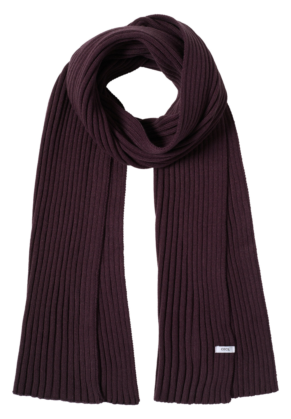 O_ TOS Solid Knit Scarf, dark plum 16544 Bild 2