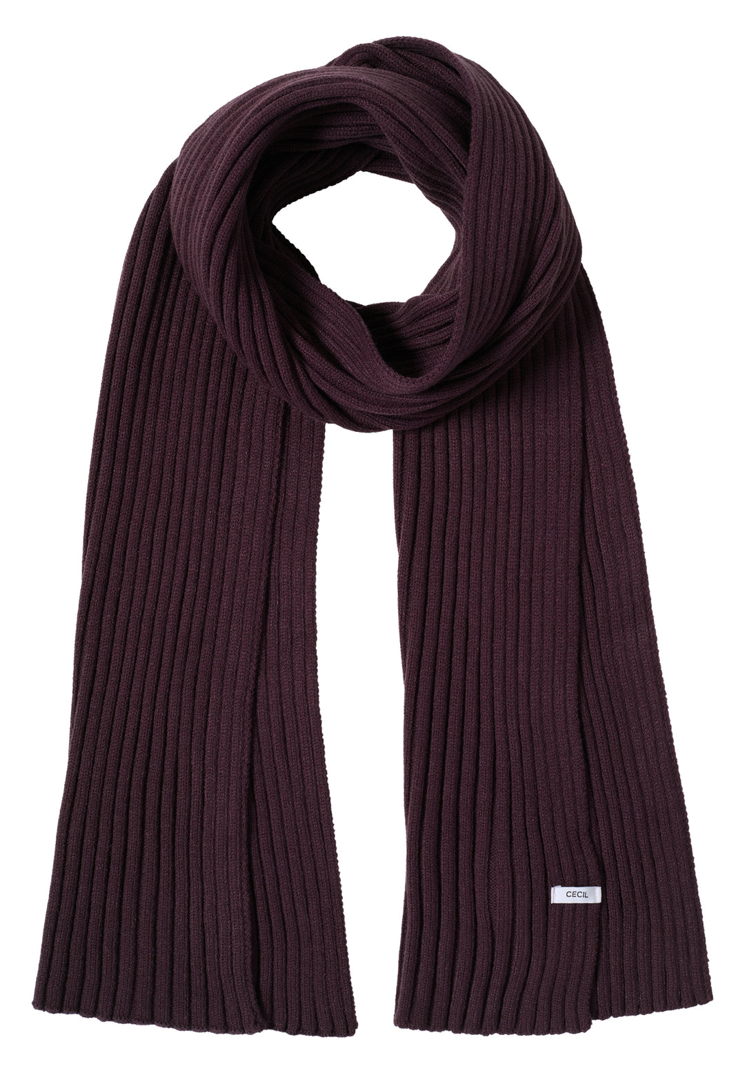 O_ TOS Solid Knit Scarf, dark plum 16544 Bild 2