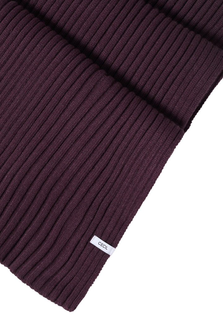 O_ TOS Solid Knit Scarf, dark plum 16544 Bild 3