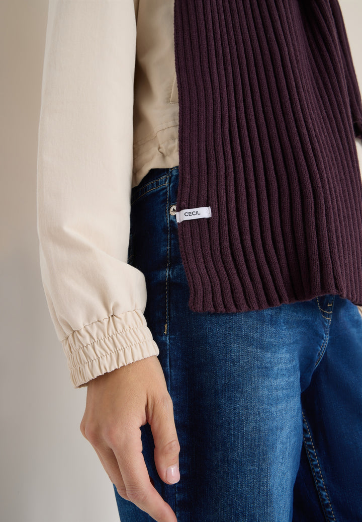 O_ TOS Solid Knit Scarf, dark plum 16544 Bild 6