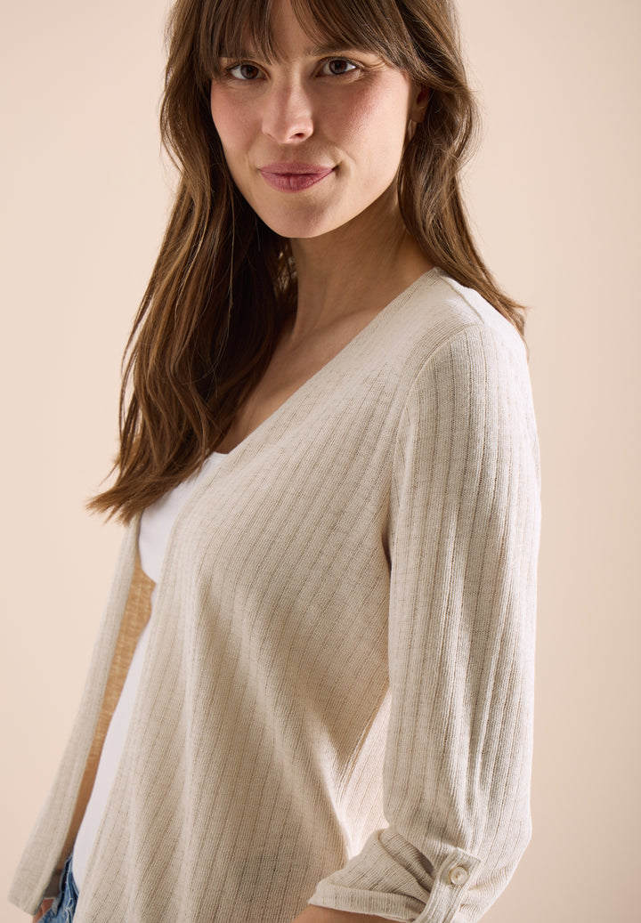 Open Knit Jacket, pearl beige 16504 Bild 3