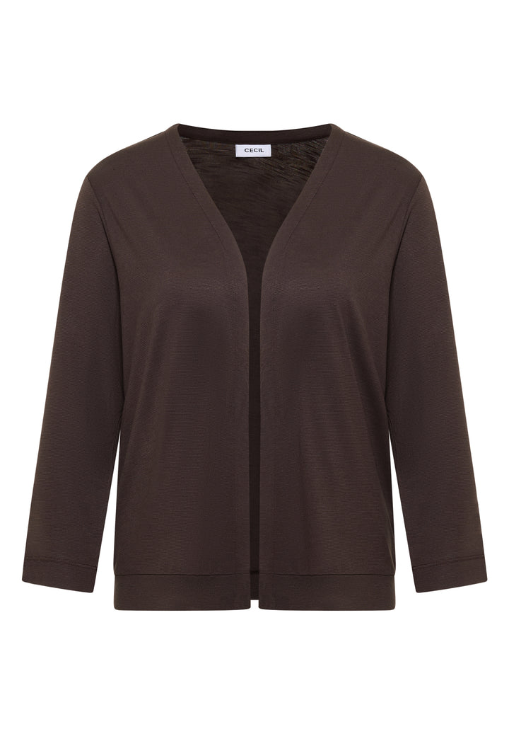 Open T-Shirt Jacket, brown cacao 17673 Bild 1