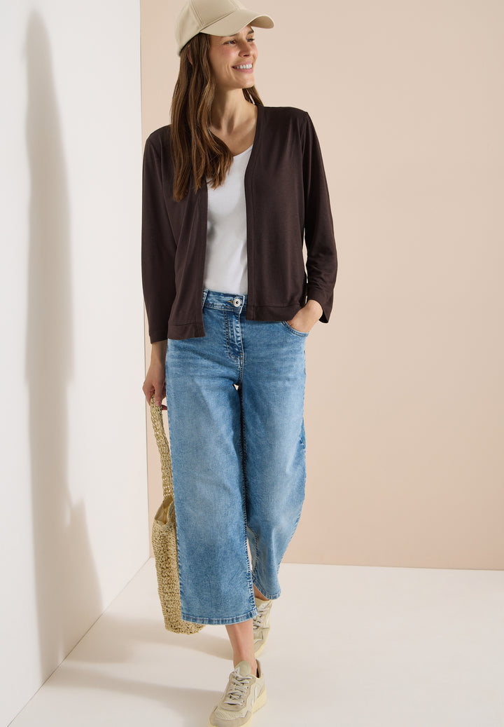 Open T-Shirt Jacket, brown cacao 17673 Bild 5