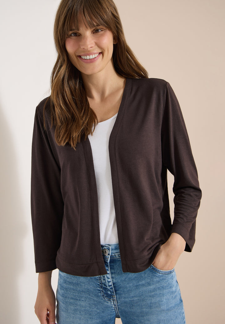 Open T-Shirt Jacket, brown cacao 17673 Bild 6
