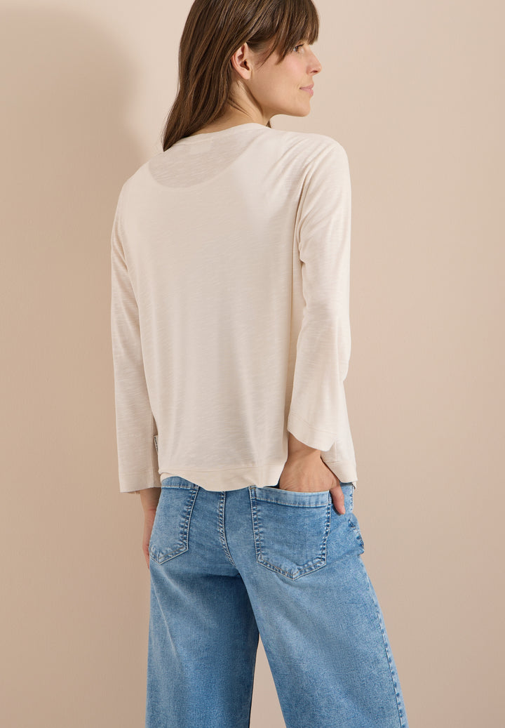 Open T-Shirt Jacket, pearl beige 16504 Bild 4