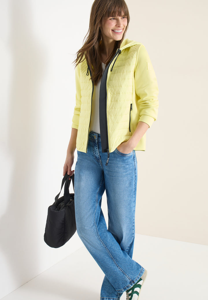 Padded Nylon Pique Jacket, iced yellow 17374 Bild 3
