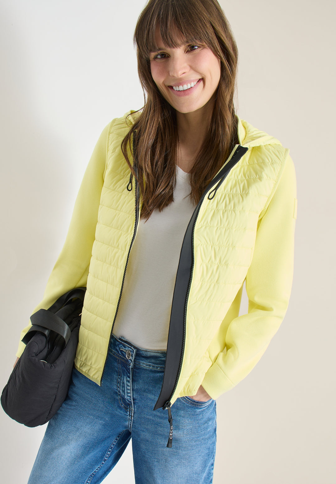 Padded Nylon Pique Jacket, iced yellow 17374 Bild 5