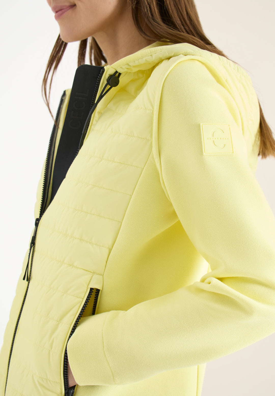 Padded Nylon Pique Jacket, iced yellow 17374 Bild 6