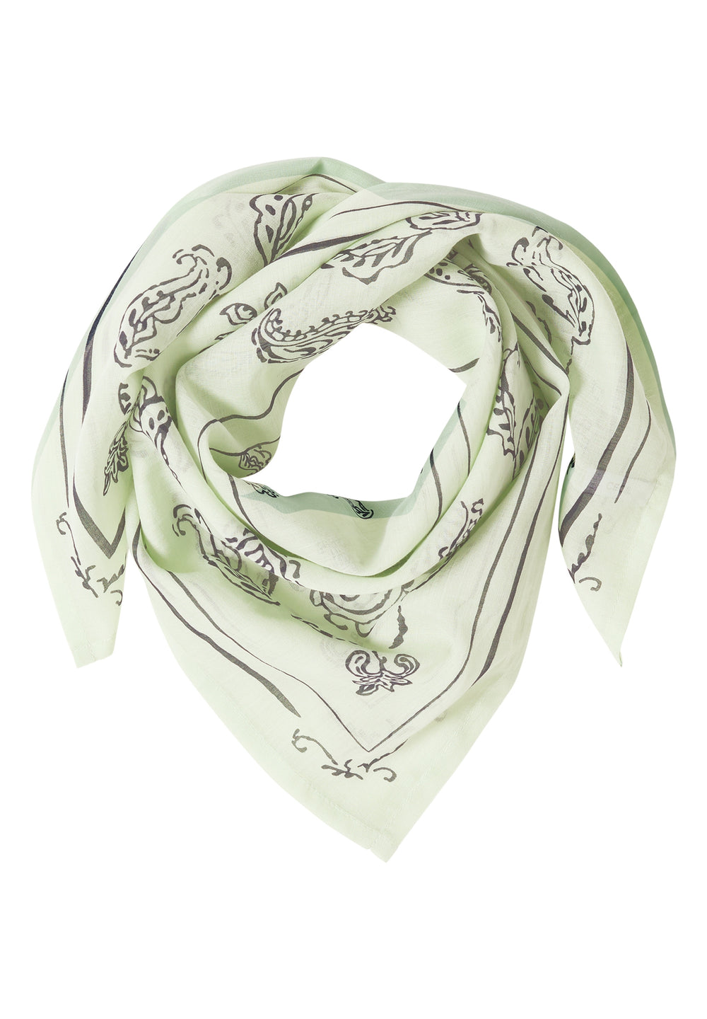 Paisley Print Bandana, raw matcha lime 25749 Bild 2