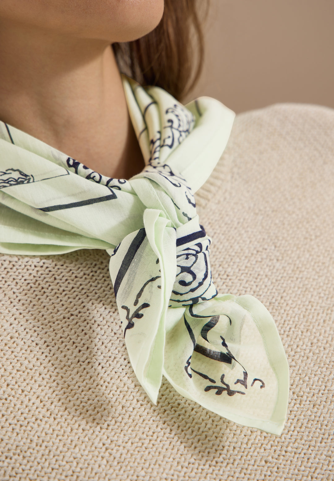 Paisley Print Bandana, raw matcha lime 25749 Bild 7