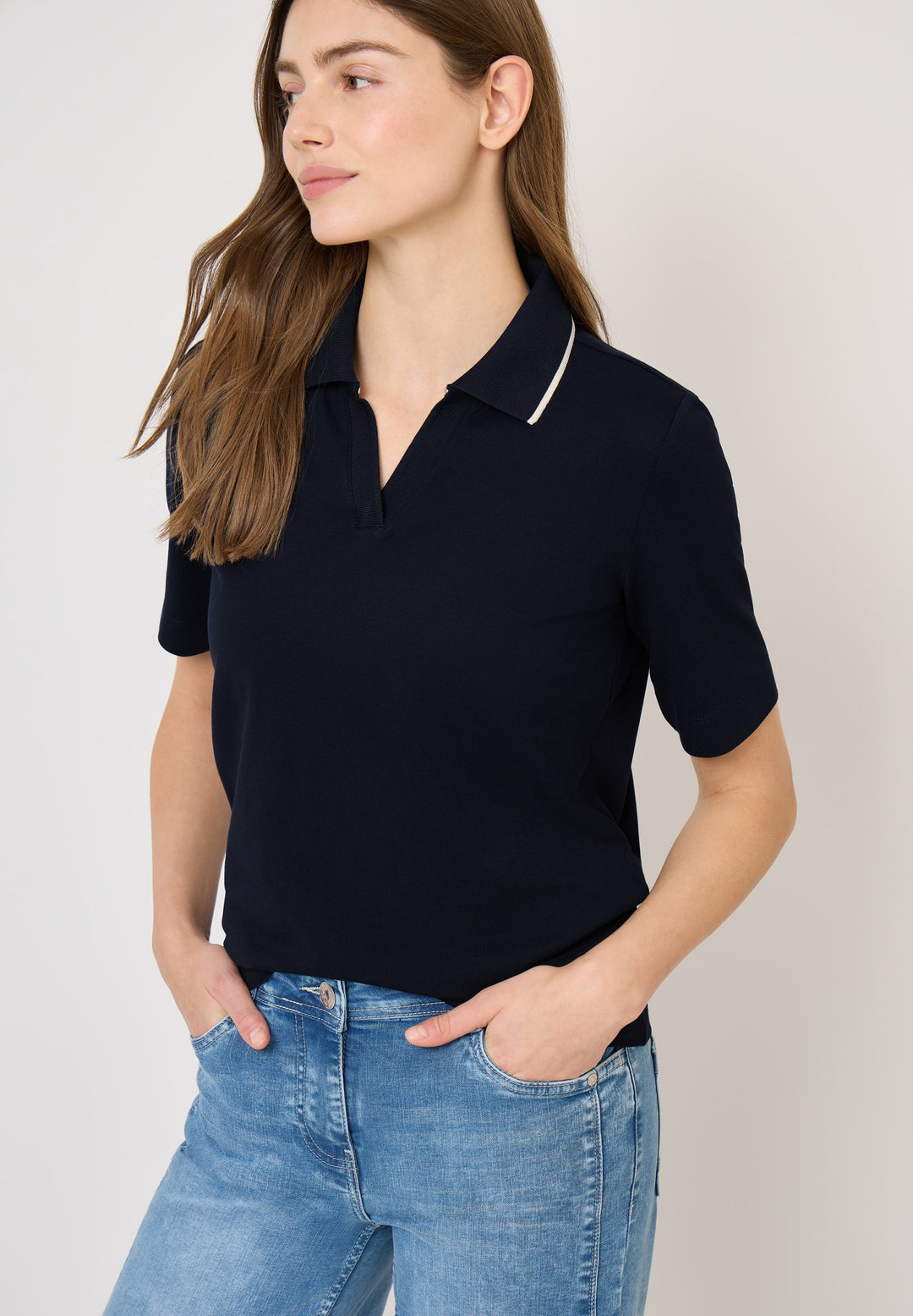 Piquée Polo Shirt, universal blue 15512 Bild 3