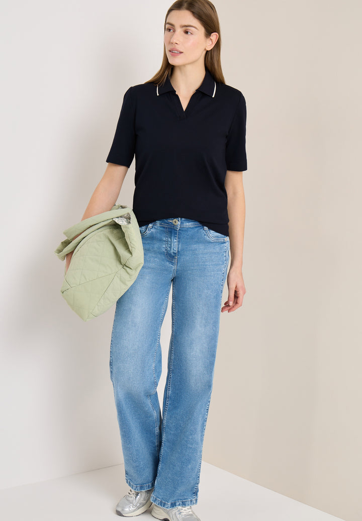 Piquée Polo Shirt, universal blue 15512 Bild 5