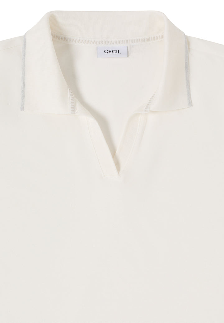 Piquée Polo Shirt, vanilla white 13474 Bild 2