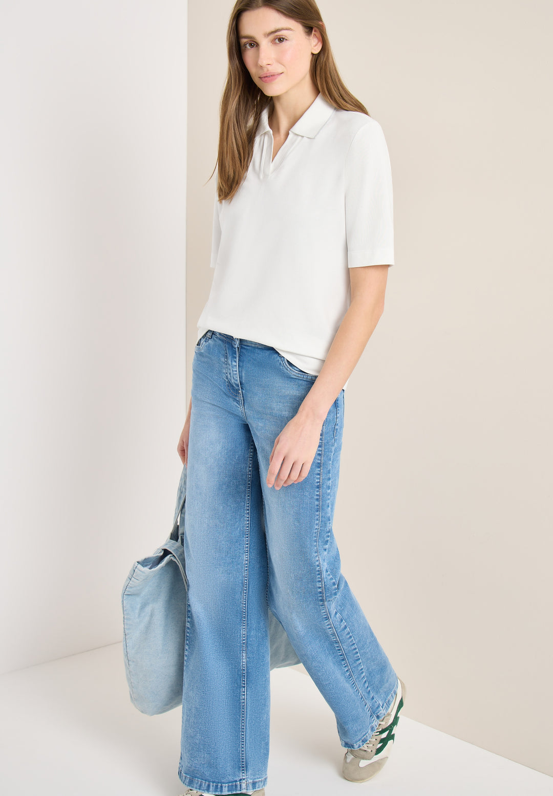 Piquée Polo Shirt, vanilla white 13474 Bild 3