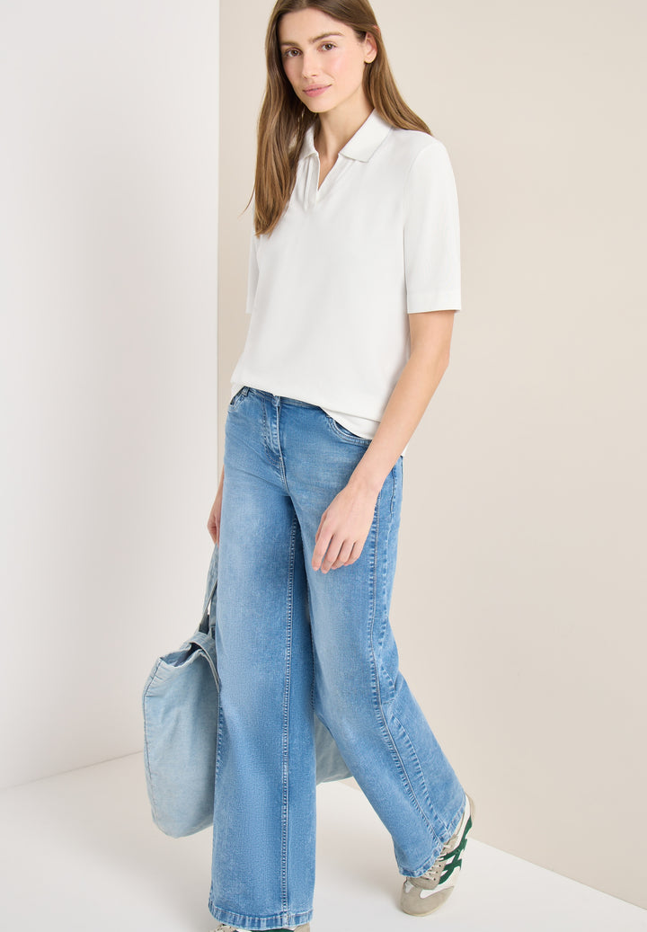 Piquée Polo Shirt, vanilla white 13474 Bild 3
