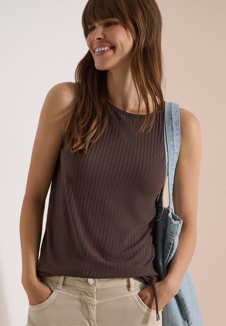 Rib Structure Top, brown cacao 17673 Bild 3