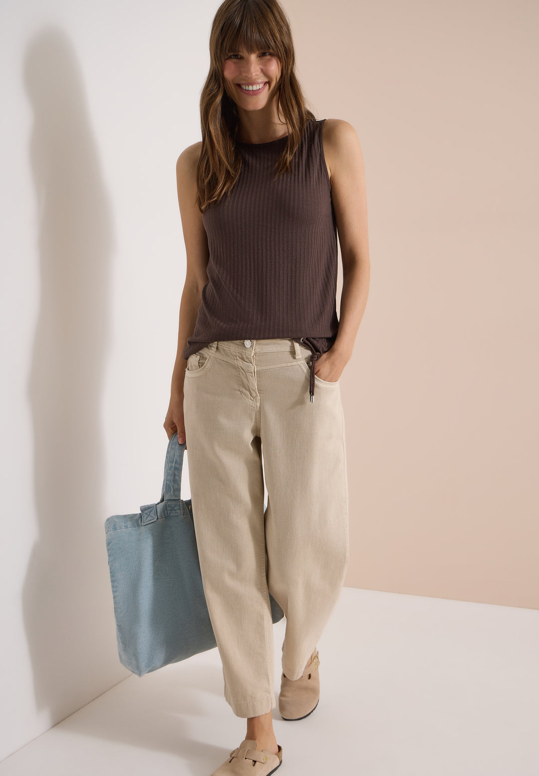 Rib Structure Top, brown cacao 17673 Bild 5