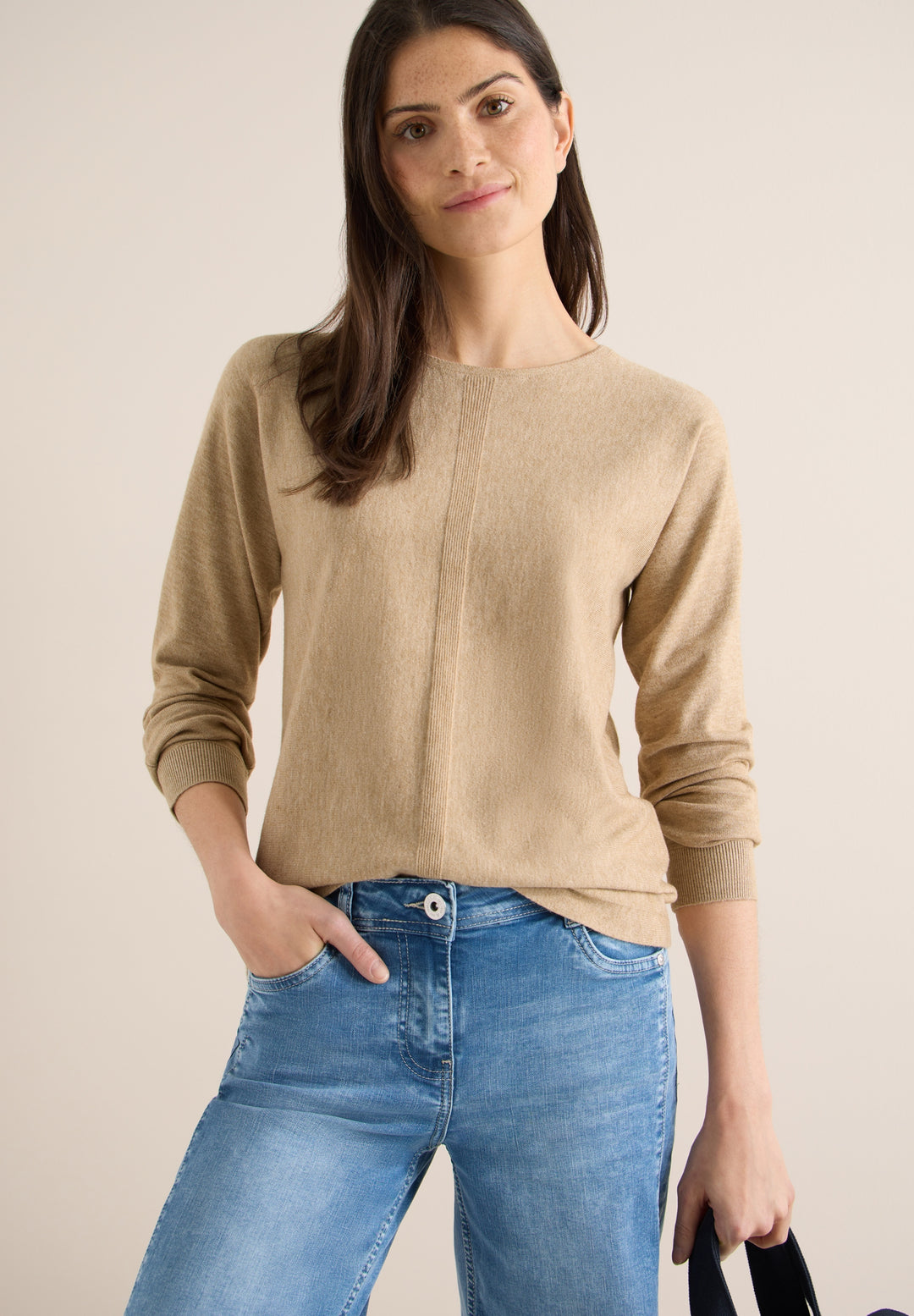 Soft touch dolman, golden camel melange 17390 Bild 6